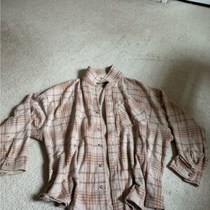 Victoria's Secret Beige Plaid Men's Shirt